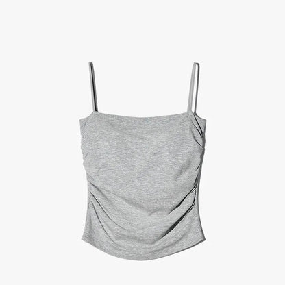 Clearance_New Summer Simple Cotton Sling Camisole Women Girls Crop Top Sleeveless Shirt Lady Bra Tops Straps Skinny Camisole Bas