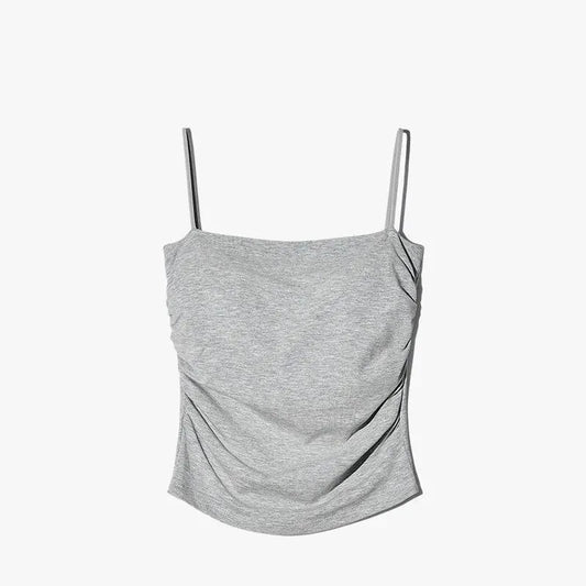 Clearance_New Summer Simple Cotton Sling Camisole Women Girls Crop Top Sleeveless Shirt Lady Bra Tops Straps Skinny Camisole Bas