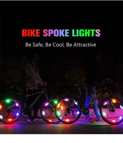 Colorful Bike Wheel Spoke Light Waterproof MTB Balance Bicycle Light LED Tyre Tire Flash Lights Warning Cycling Lamp