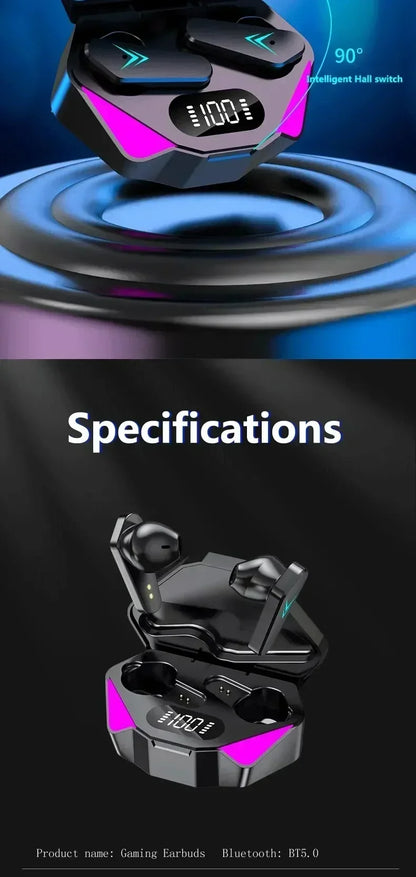 New TWS Gaming Earbuds Wireless Bluetooth Earphones With Mic  9D Stereo Music HiFi Headset For Gamer apply to smartphones