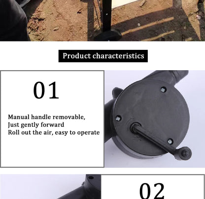 Outdoor Barbecue Fan Hand-cranked Air Blower Portable BBQ Grill Fire Bellows Tools Picnic Camping Accessories Barbeque