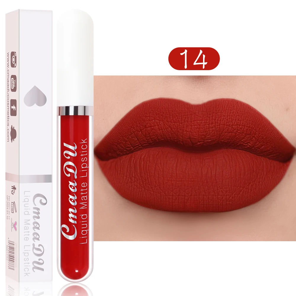Waterproof Long Lasting Matte Lip Gloss Non Stick Cup Liquid lipstick