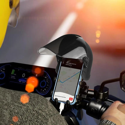 Cell Phone Rain Cover Motorcycle Phone Sunshade Screen Waterproof Visor Sun Hat Phone Mount Sun Shade Extended Sun Visor Helmet