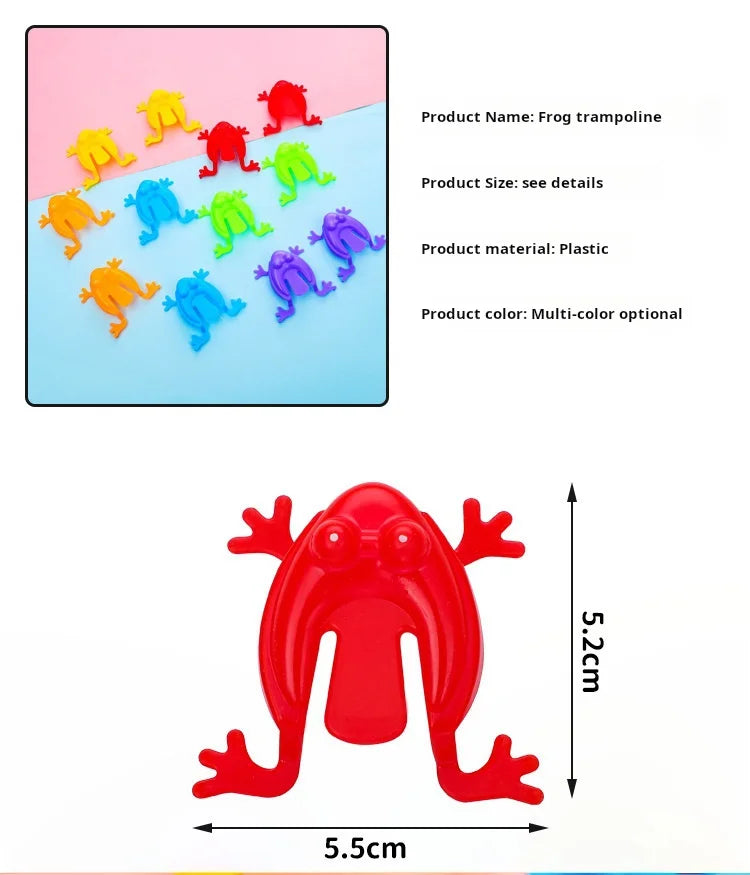 20/50pcs Solid Color Jumping Frog Plastic Bouncing Frog Jumping Frog Children Educational Toy,Gift for Kids Party Favors