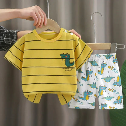 Kids Clothes Children's Sets Boys Girl T-shirt Shorts 2PCS Summer Cotton Short sleeve Baby Children Clothing Toddler Suit