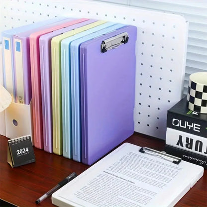 WQN-1PC Multi-Color Multi-function Large Capacity A4 Clip Storage Box For School And Office Use