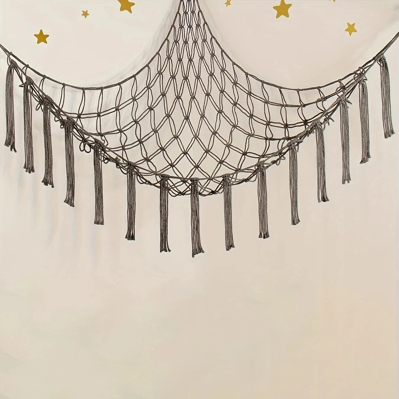 Large-capacity plush animal hammock net weaving Bohemian home decoration corner toy storage organizer plush toy hanging net