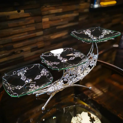 Kitchen Unique Plates Organizer Elegant Multifunctional Advanced Plates Pretty Luxury Charolas Decorativas Room Decoration