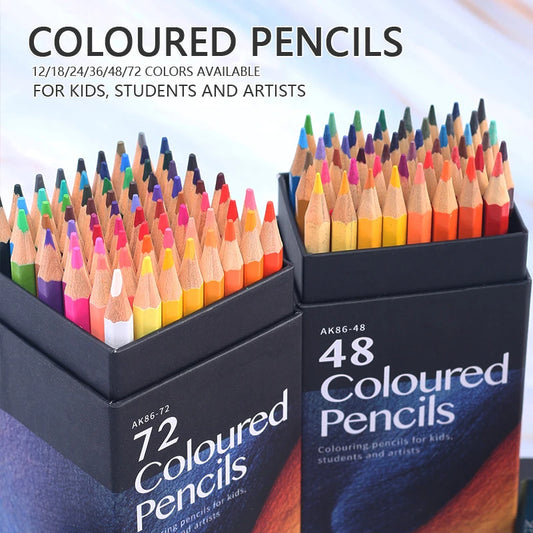12/18/24/36/48/72 Colors Oily Colored Pencils Set Wood Professional Artist Painting Drawing Sketch Art Design Student Supplies