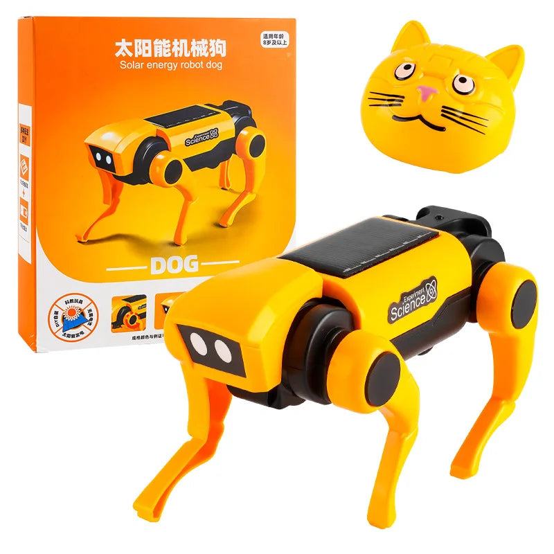 Robot Dog Science Experiment Kits Solar Powered Puppy for Kids DIY Educational Stem Toys  Children Christmas Gifts
