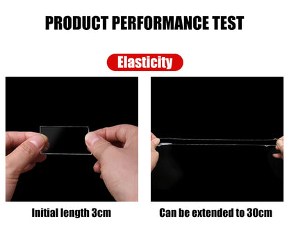 SEAMETAL Super Strong Double Sided Adhesive Tape Washable Reusable Transparent Double Tape No Trace Sticker for Car Home Office