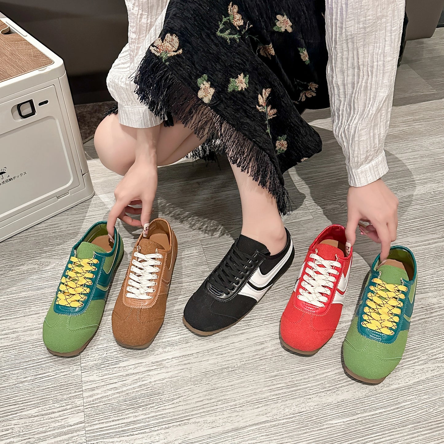 Shoes for Women 2025 Spring Autumn New Genuine Leather Ladies Moral Training Vulcanized shoes Retro Casual Flat Women's Sneakers