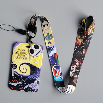 The Nightmare Before Christmas Lanyard for Key ID Credit Card Cover Pass Mobile Phone Charm Neck Straps Badge Holder Accessories