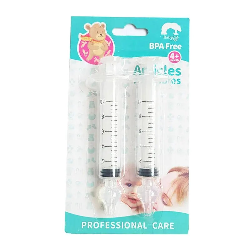 Baby Nose Cleaner 2Pcs Nasal Washer Needle Tube Washer 10ML Infant Nasal Aspirator Cleaner Syringe Washing Baby Care Tools