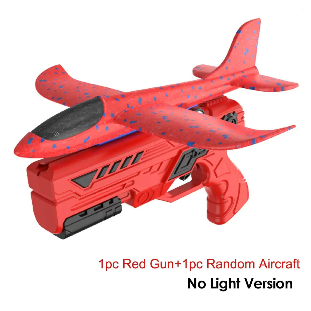 Children's outdoor three in one foam soft elastic toy gun, hand thrown ejection aircraft suit, foam aircraft color random