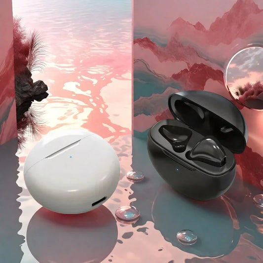 New TWS Earphone Bluetooth Headphones with Mic 9D Stereo Pro 6 Earbuds Wireless Bluetooth Headset apply to smartphones