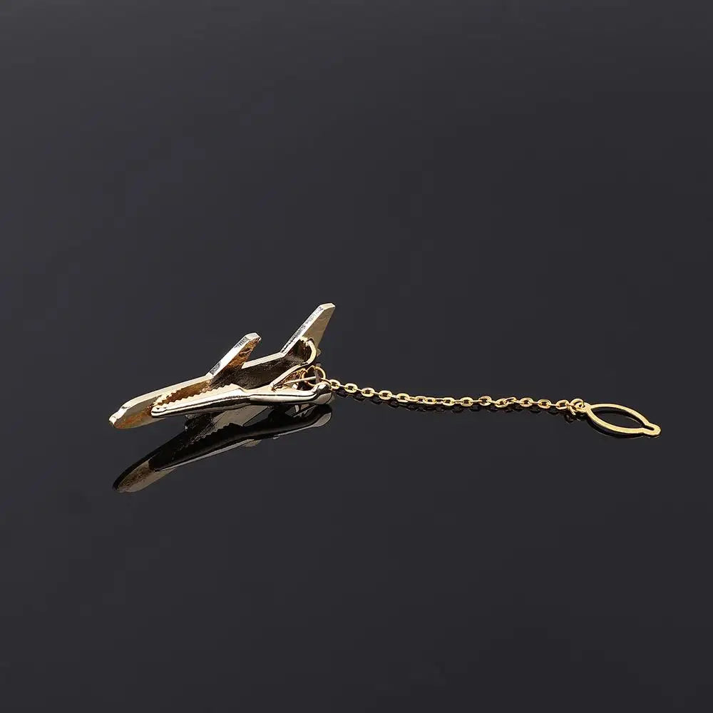 Gentleman Fashion Airplane Shape Accessories Jewelry Wedding Gifts Necktie Clip Shirt Tie Pin Aircraft Clips Men Tie Clip