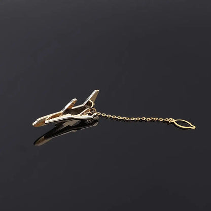 Gentleman Fashion Airplane Shape Accessories Jewelry Wedding Gifts Necktie Clip Shirt Tie Pin Aircraft Clips Men Tie Clip
