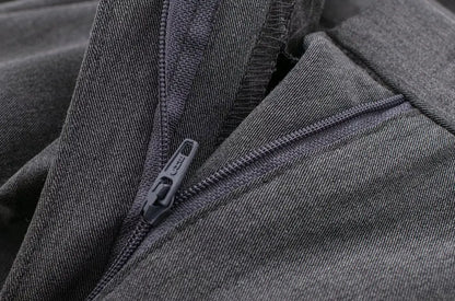 Women Fashion With Darts Front Pockets Wide Leg Pants Vintage High Waist Zipper Fly Female Trousers Mujer