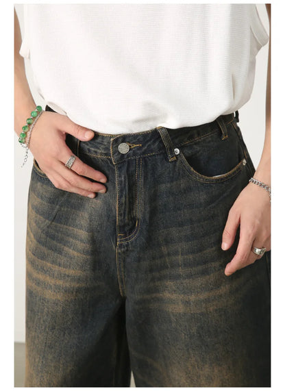 Women's Retro Wide Leg Baggy Casual Denim Shorts Harajuku Aesthetic High Waist Loose Shorts 2024 Summer Fashion Punk Shorts