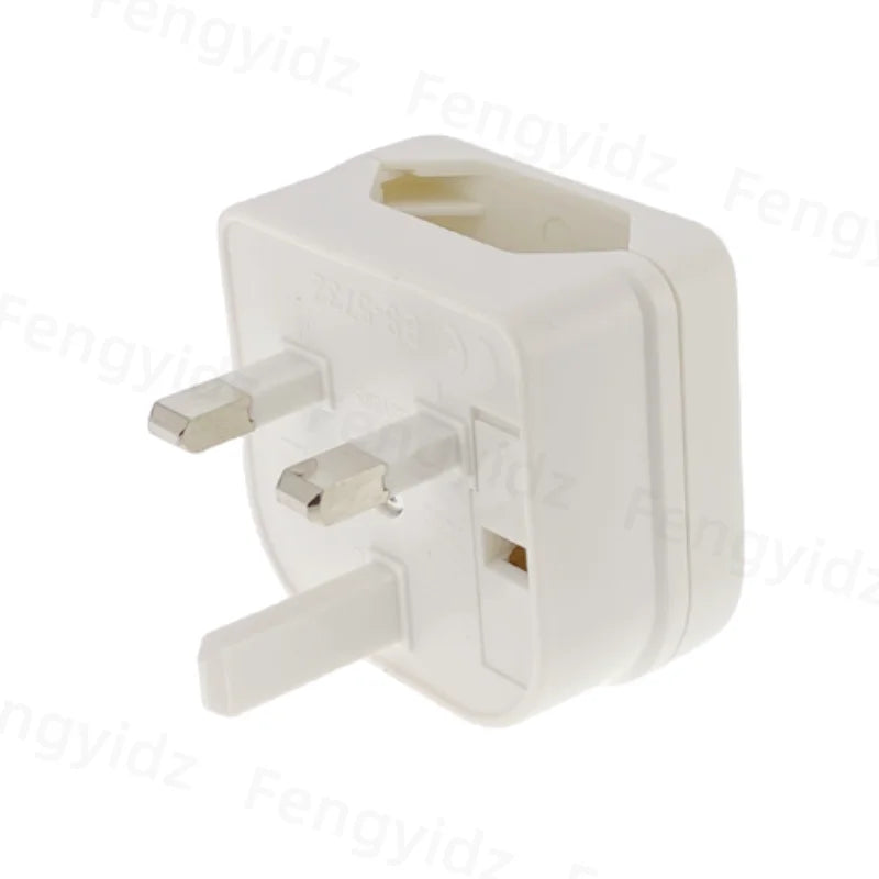 1Pc European Euro EU 2 Pin to UK 3Pin Power Socket Travel Plug Adapter Converter New