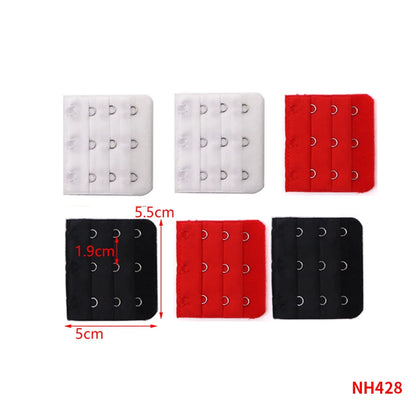 3/4/6/8pcs Bra Extender for Women's Elastic Bra Extension Strap Hook Clip Expander Adjustable Belt Buckle Intimates Accessories