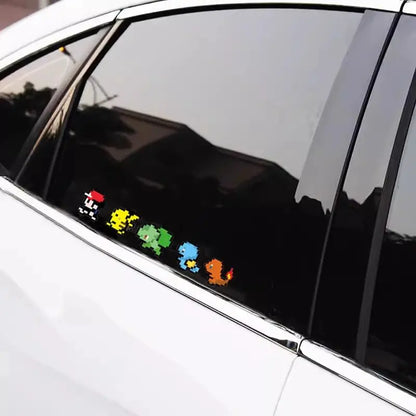 2pcs/Set Pokemon Charmander Reflective Car Stickers Collision Night Warning Reflective Sticker for Automobile Trunk Accessories