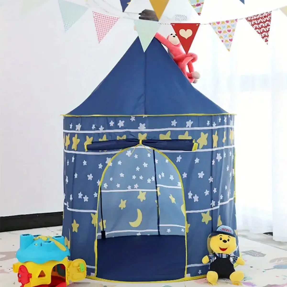 Night Sky Design Children's Play House Tent, Cute Castle for Little Boy's and Girls