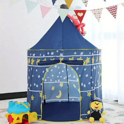 Night Sky Design Children's Play House Tent, Cute Castle for Little Boy's and Girls