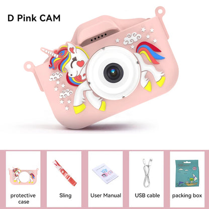 Summer Children Camera 1080P HD Toddler Digital Video Camera 2.0-inch Kids Camera with Silicone Cases Toys for Christmas Gifts