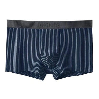 1Pcs Boxer Shorts Men's Underwear Sexy Panties Cotton Striped Man Underpants Male Boxers Homme U Convex Lingerie Free Shipping