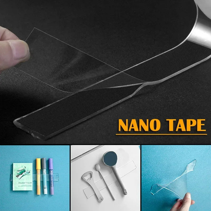 1pc Nano Tape Super Strong Double Sided Tape Extra Strong Adhesive Non-slip Waterproof Transparent Tape for Kitchen Bathroom