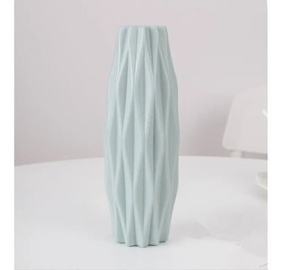 1pc Modern Flower Vase White Pink Blue Plastic Basket Nordic Home Living Room Decoration Ornament Flower Arrangement