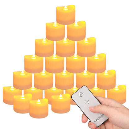 12/24Pcs Flameless LED Candle Battery Operated Flickering Candle For Home Christmas Party Wedding Decoration Tealight Candles