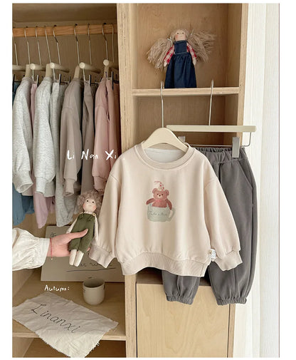 Kids Clothes Sets 2025 Autumn Winter Sport Suits for Boys Cartoon Sweatshirts+pants Tracksuits for Girls Toddler Outfits Sets