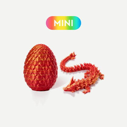 22cm 3D Printed Dragon 8.5cm Dragon Egg Crystal Dragon Egg Funny Home Office Decoration Cool Chinese Festival Dragon Figurine