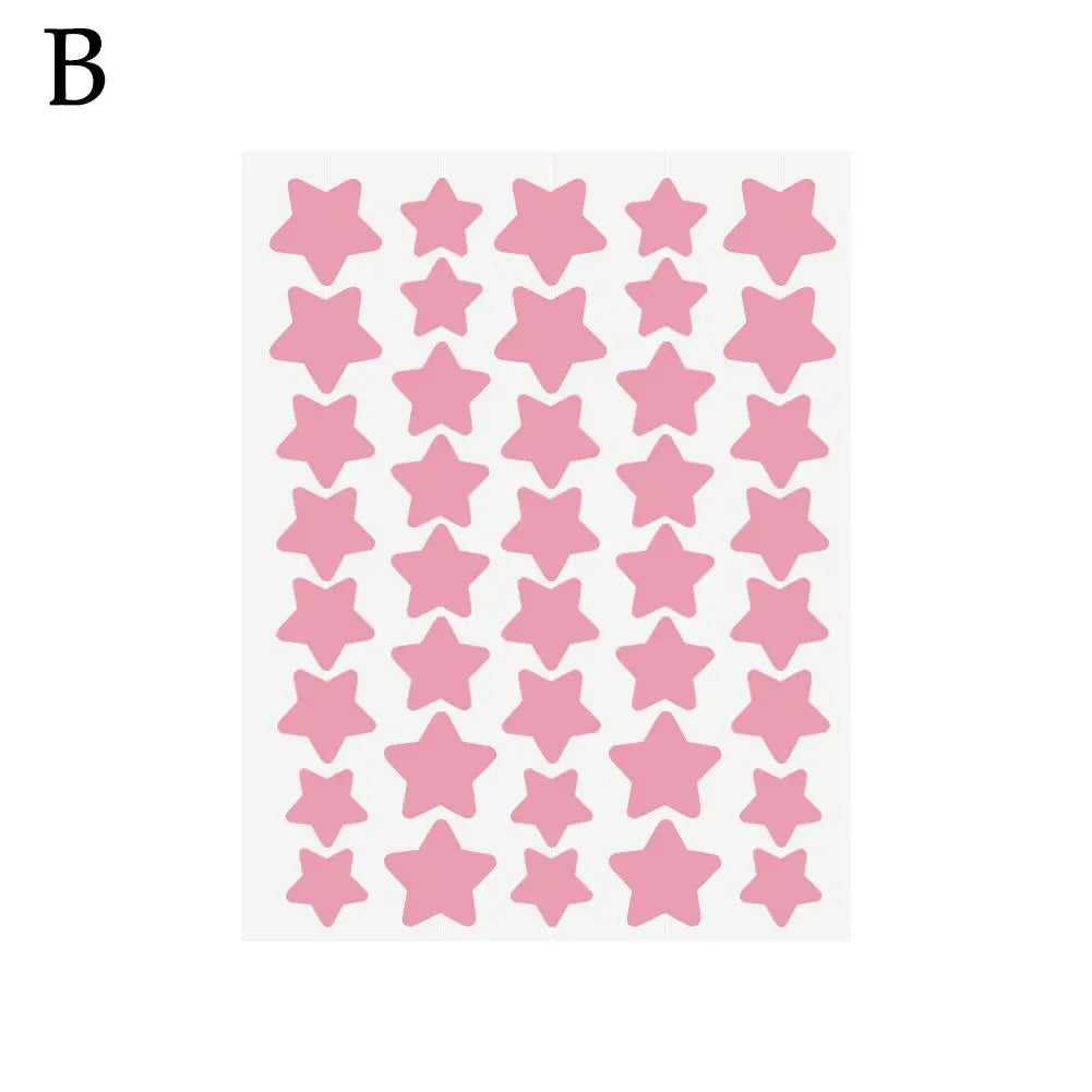 40pcs Colorful PE Pimple Patches Cute Star Shaped Pimple Cover Sticker Invisible Pimple Cover Removal Pimple Patch