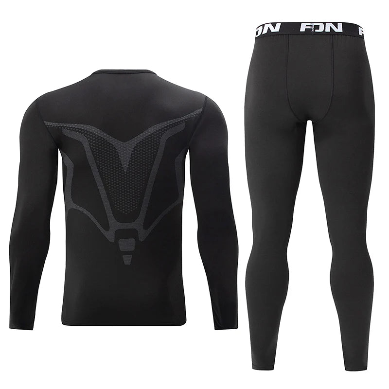 2 Pcs Spring And Autumn Men's Long-sleeved Trousers Sports Suit Fitness Running Jogging Bottoming Clothes License To Train Pants