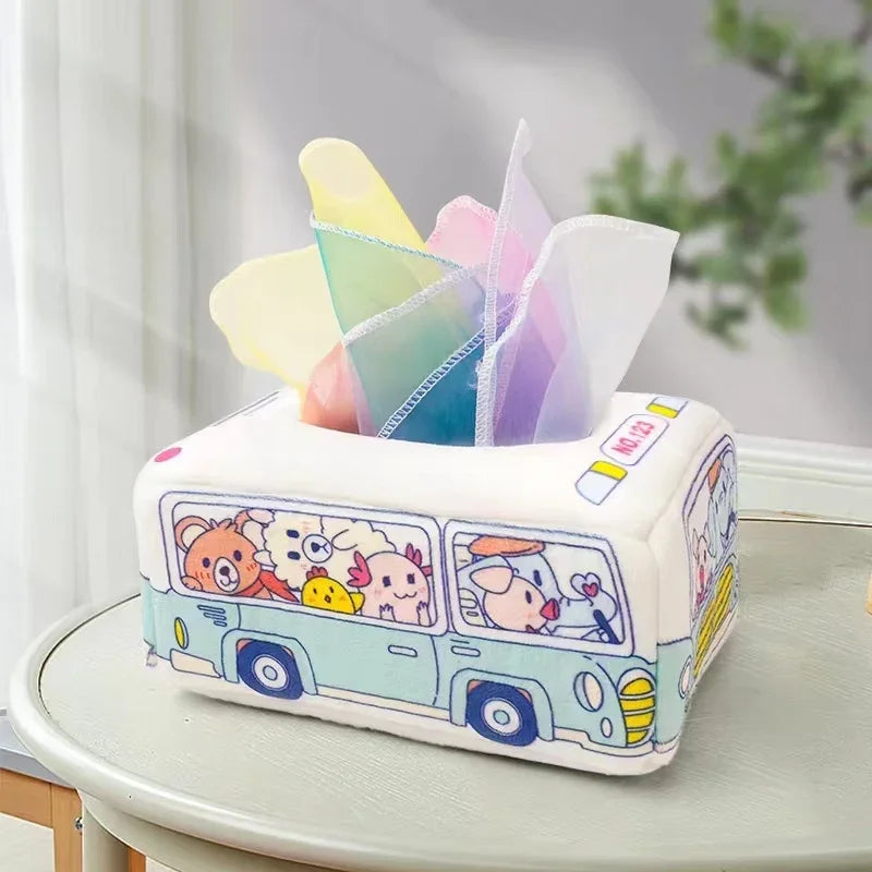 YY17（0+10 ）Baby Tissue Box - Montessori Baby Toys 5 Months Baby Tissue Box Learning Toys, Baby Puzzle Toys