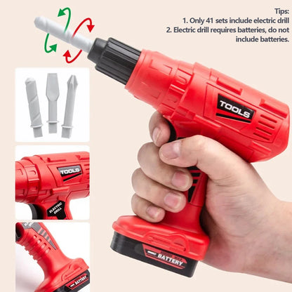 38/41 PCS Pretend Tools Kit Kids Play Repair Tool Set Plastic Construction Toys with Screwdrivers for Toddler Boys Girls Child