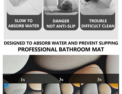 Bathroom Mat Absorbent Floor Mats Bath Carpet Soft Diatom Mud Non-slip Rug Toilet Doormat Entrance Door Коврик для ванной 욕실 매트