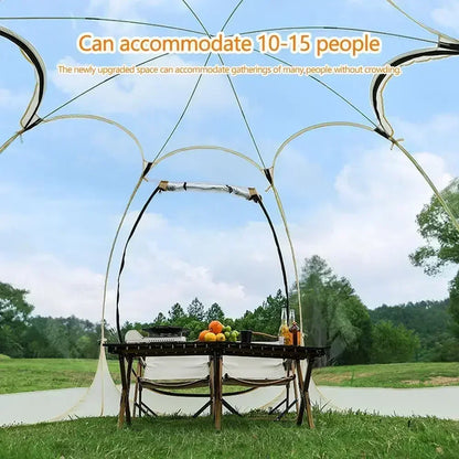 Transparent Camping Tent 4-8 Person Star Dome Tent Portable Spherical Tents 360 Degree Panoramic Window Outdoor Sun Room Tents