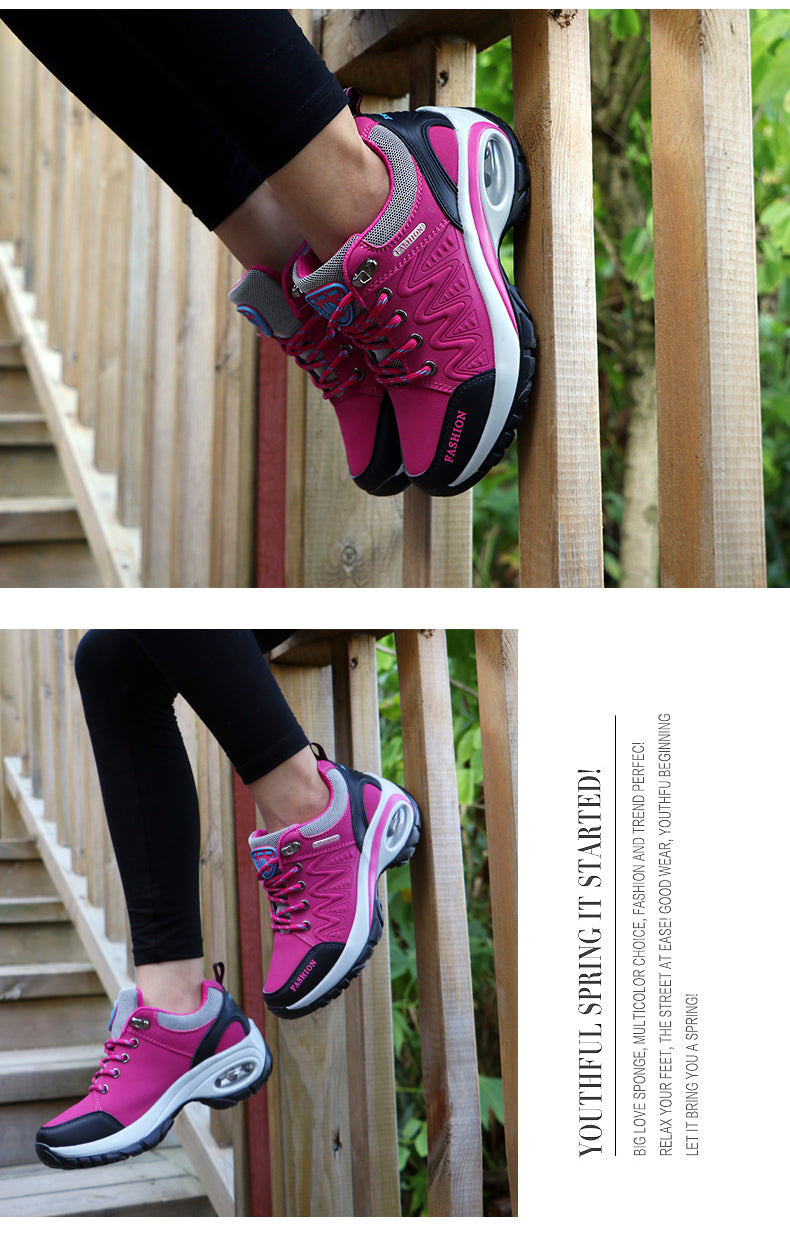 أحذية نسائية 2023 أحذية رياضية كاجوال ذات نعل سميك من تصميم علامة تجارية فاخرة أحذية نسائية للمشي بكعب سميك أحذية رياضية نسائية للمشي لمسافات طويلة