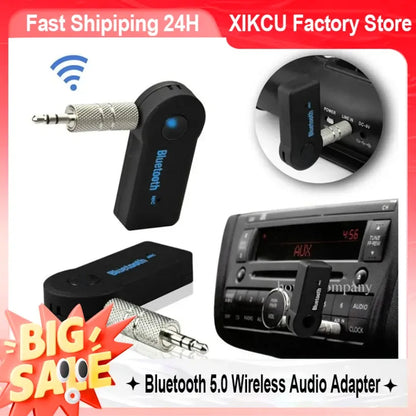 XIKCU Bluetooth Audio Receiver Stereo 3.5mm Jack AUX Bluetooth Adapter MP3 Car Transmitter Wireless Speaker Headphone Adapter