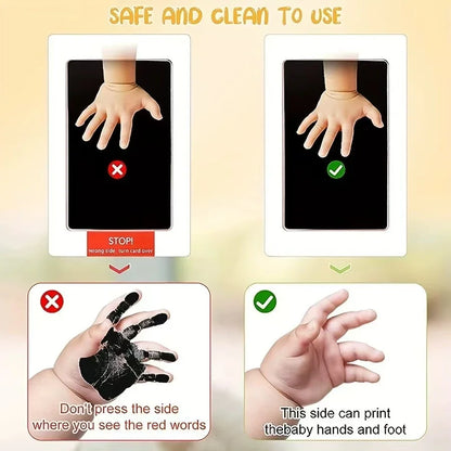 Baby Handprint Footprints Ink Pads for Pet Safe Non-toxic No-Touch Skin Inkless Inkpad Kits Cat Dog Paw Prints Souvenirs Gifts
