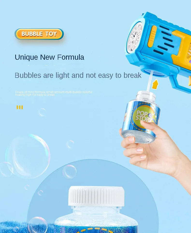 Children Bubble Gun Toy Astronaut Fully Automatic Bubble Machine Bubbles Gun Outdoor Game Fantasy Toy for Boys Girls Gifts