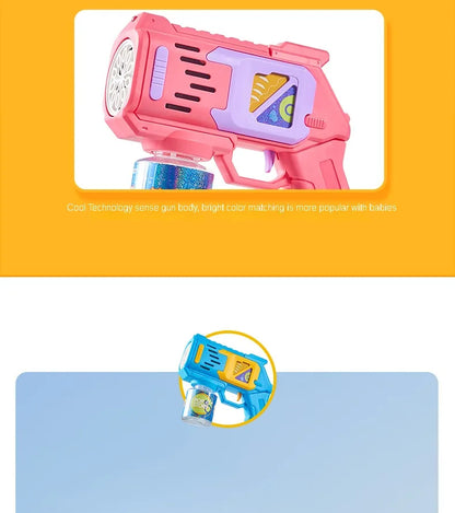 Children Bubble Gun Toy Astronaut Fully Automatic Bubble Machine Bubbles Gun Outdoor Game Fantasy Toy for Boys Girls Gifts