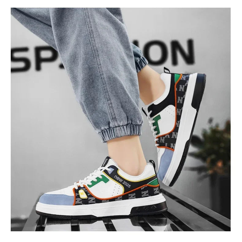 Men's Shoes, Spring 2025 New Printed German Training Board Shoes, Versatile, Niche, High-end, Sports and Leisure Shoes