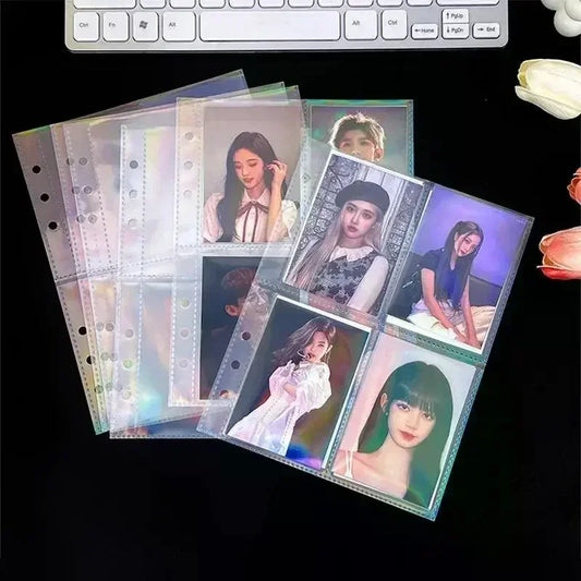 10pcs 1-4 Grids Transparent Inlay Idol Card Collect Book Inner Page Inner Kpop Binder Photocard Holder Photocard Binder 포토카드 바인더