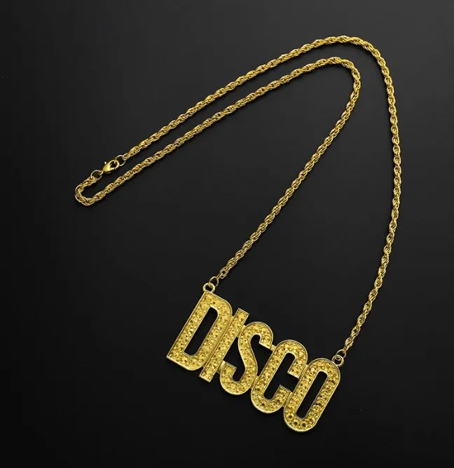 Men Hippie Costume Set Disco Costume Accessories Women Disco Necklace Sunglasses Mustache Halloween Party Character Costumes